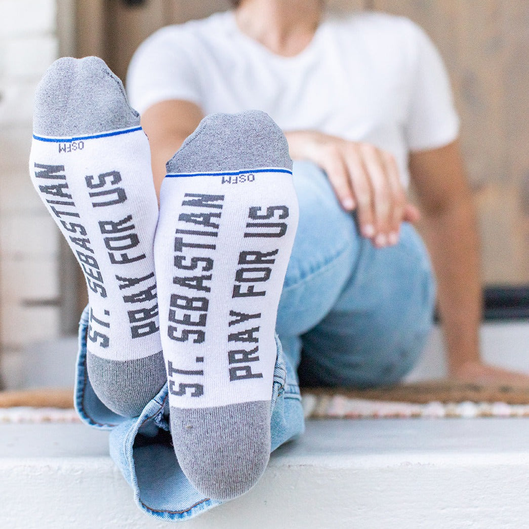 St. Sebastian - Patron of Athletes Kids Socks