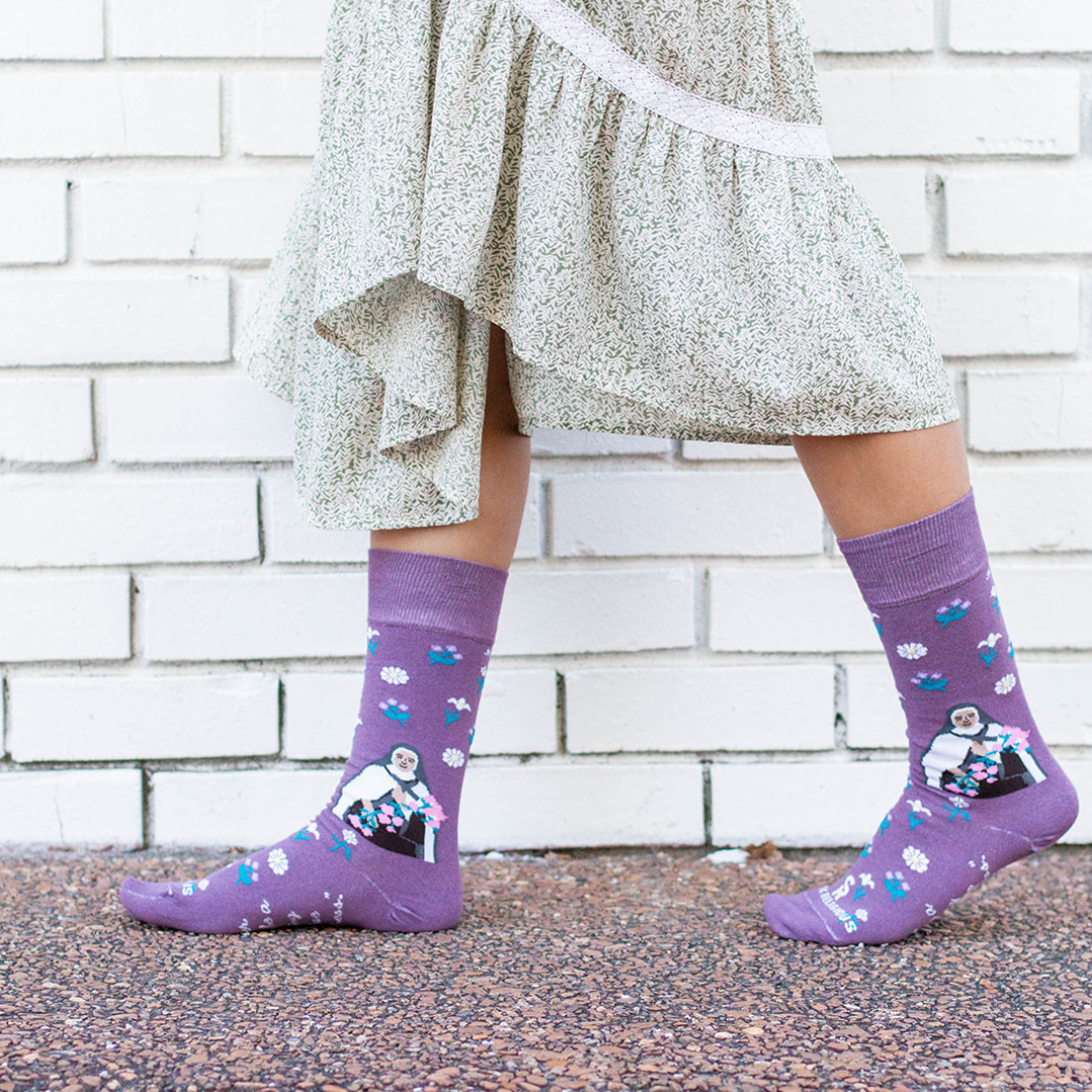 St. Therese Wildflowers Adult Socks