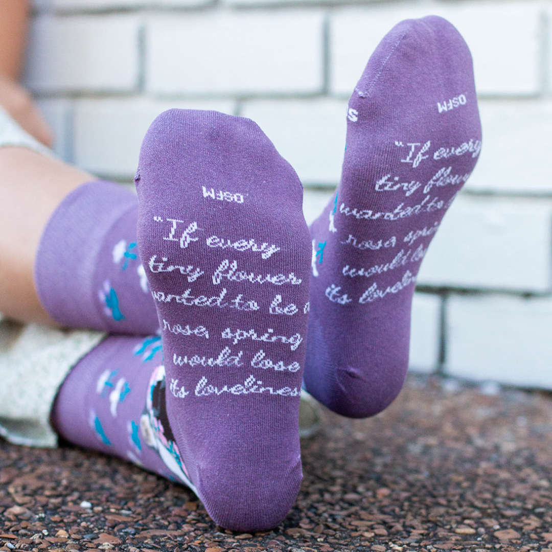 St. Therese Wildflowers Adult Socks