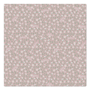 pink colored alleluia napkin laid flat on a white background