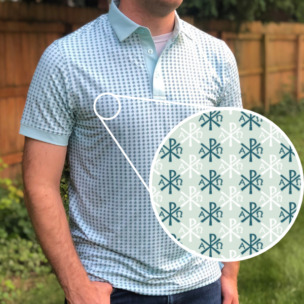 Chi Rho Catholic Men's Performance Polo