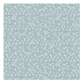 blue colored alleluia napkin laid flat on a white background