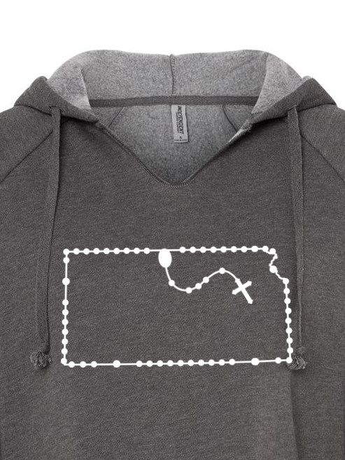 Kansas Catholic Rosary Drop Hoodie