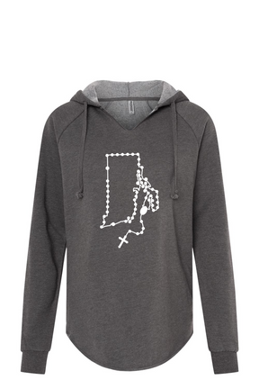 Rhode Island Catholic Rosary Drop Hoodie