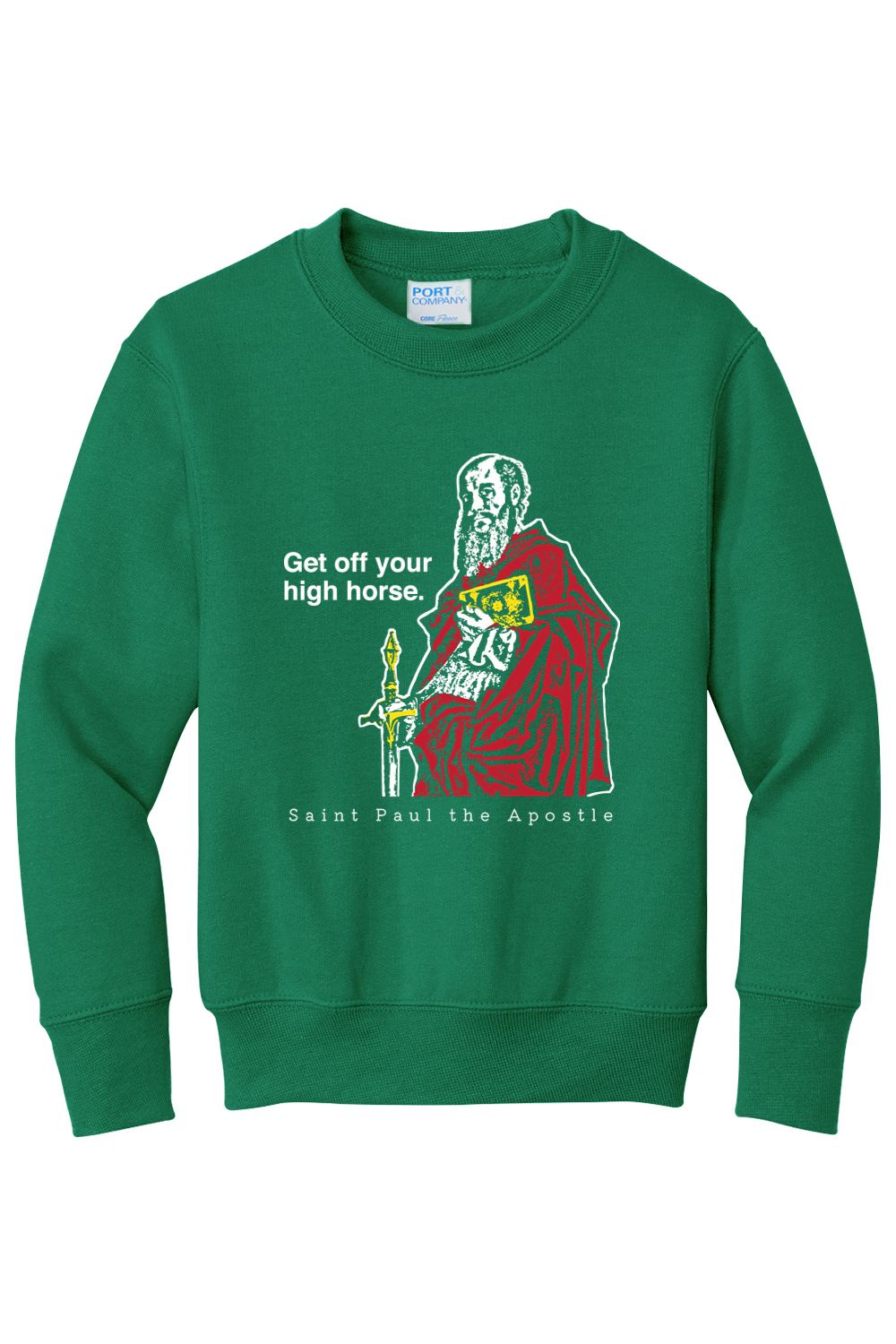 Get Off Your High Horse - St. Paul the Apostle - Youth Crewneck Sweatshirt