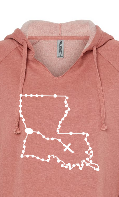Louisiana Catholic Rosary Drop Hoodie