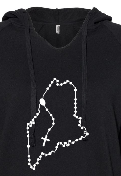 Maine Catholic Rosary Drop Hoodie