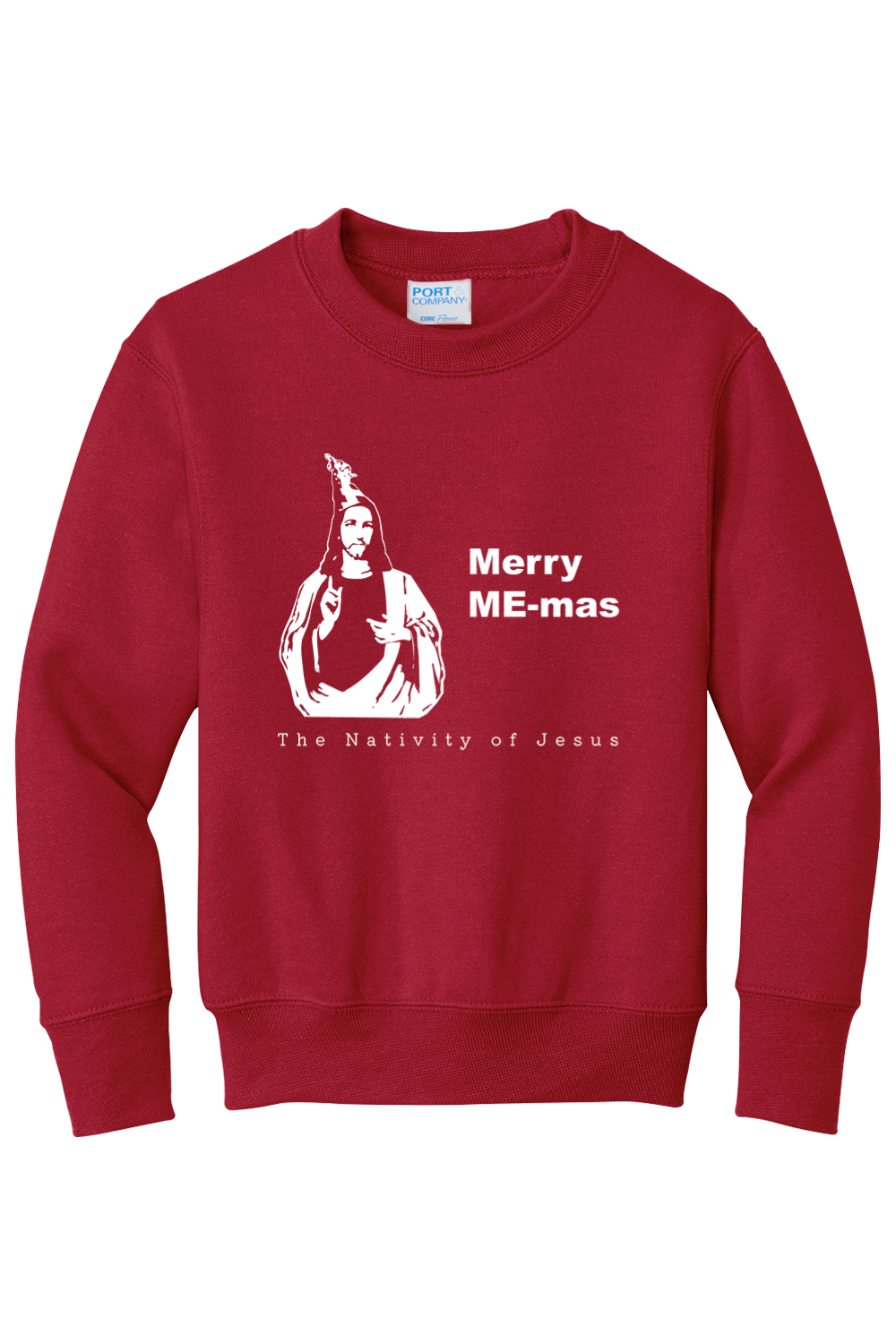 Merry ME-mas - The Nativity of Jesus - Youth Crewneck Sweatshirt