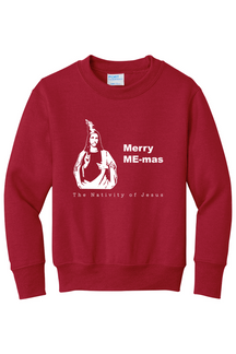 Merry ME-mas - The Nativity of Jesus - Youth Crewneck Sweatshirt