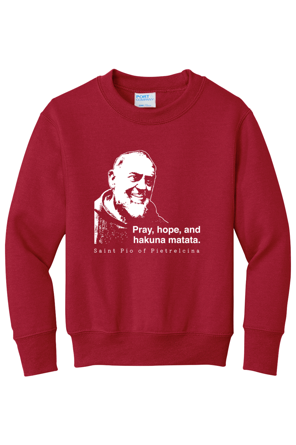 Hakuna Matata - St Padre Pio - Youth Crewneck Sweatshirt