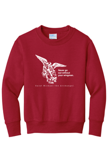 Never Go Without Your Wingman - St. Michael the Archangel Youth Crewneck Sweatshirt