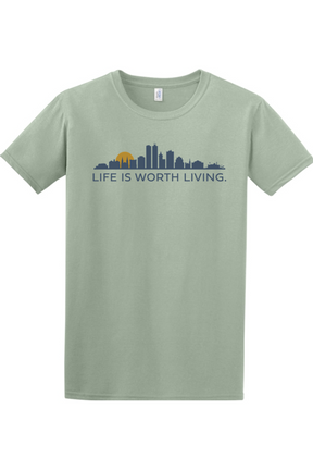 Beatification of Fulton Sheen - Peoria Skyline Adult T-Shirt