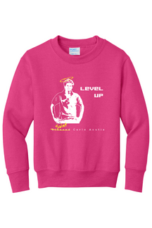Level Up - St. Carlo Acutis - Youth Crewneck Sweatshirt