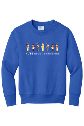 Nuts About Christmas - Youth Crewneck Sweatshirt