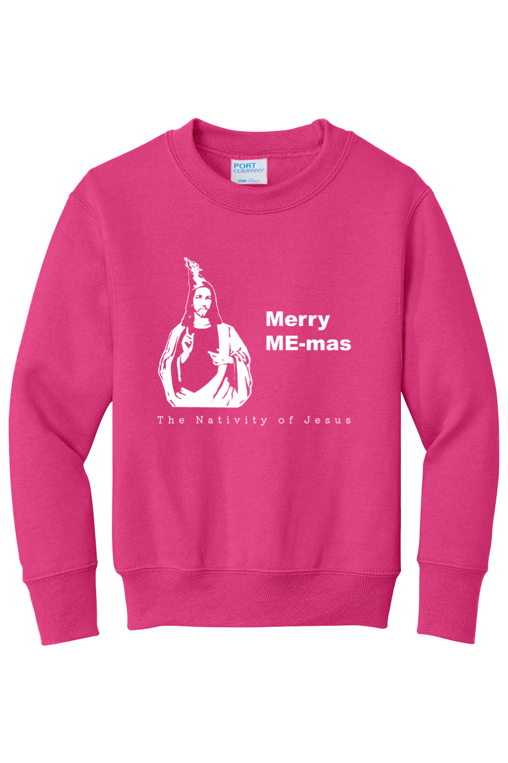 Merry ME-mas - The Nativity of Jesus - Youth Crewneck Sweatshirt