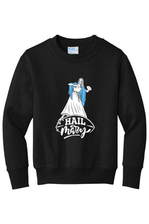 Hail Mary - Catholic Football - Youth Crewneck Sweatshirt