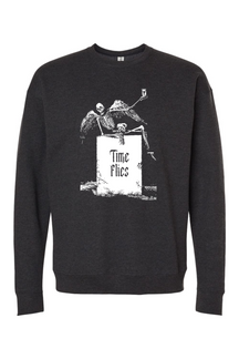 Time Flies - Memento Mori Adult Crewneck Sweatshirt