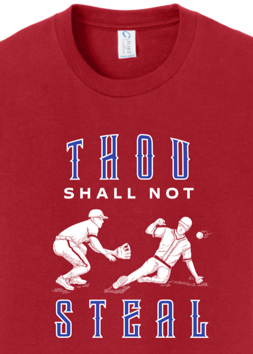 Thou Shall Not Steal - Red - Youth T-Shirt