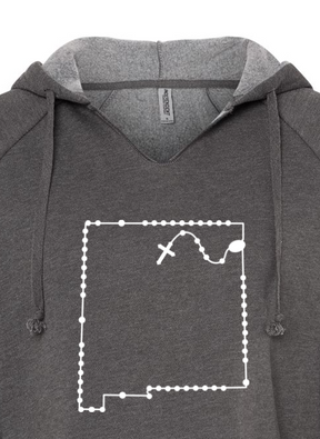 New Mexico Catholic Rosary Drop Hoodie