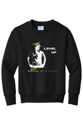 Level Up - St. Carlo Acutis - Youth Crewneck Sweatshirt
