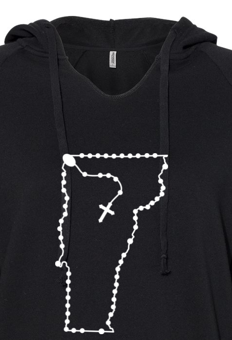 Vermont Catholic Rosary Drop Hoodie