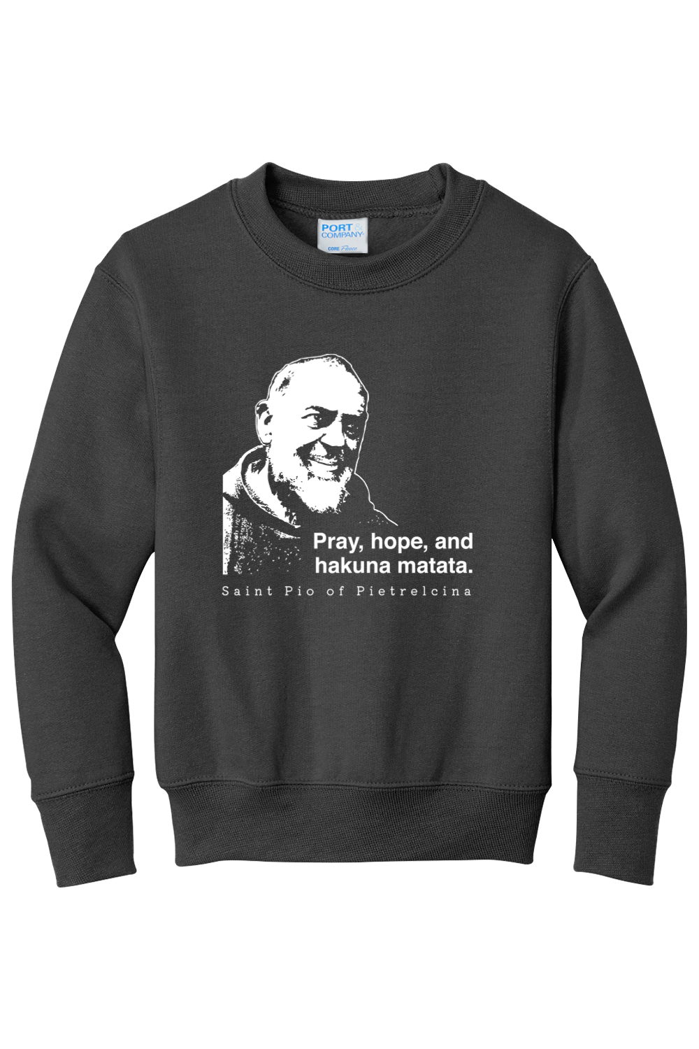 Hakuna Matata - St Padre Pio - Youth Crewneck Sweatshirt