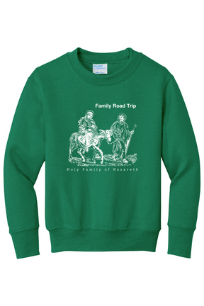 Family Road Trip - Holy Family - Youth Crewneck Sweatshirt