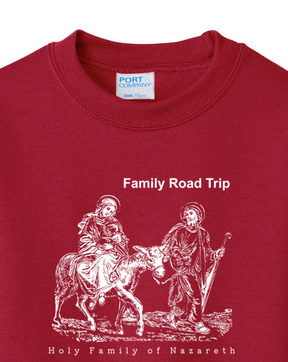 Family Road Trip - Holy Family - Youth Crewneck Sweatshirt