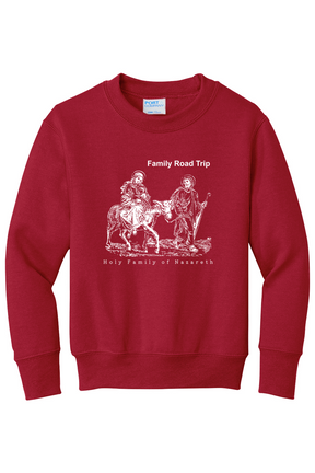 Family Road Trip - Holy Family - Youth Crewneck Sweatshirt