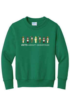 Nuts About Christmas - Youth Crewneck Sweatshirt