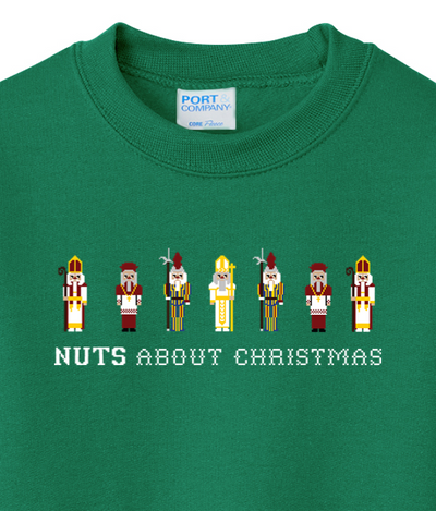 Nuts About Christmas - Youth Crewneck Sweatshirt