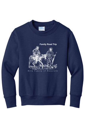 Family Road Trip - Holy Family - Youth Crewneck Sweatshirt