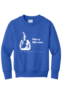 Merry ME-mas - The Nativity of Jesus - Youth Crewneck Sweatshirt