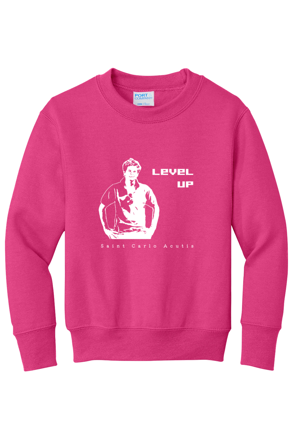 Level Up - St. Carlo Acutis - Youth Crewneck Sweatshirt
