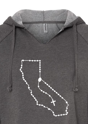 California Catholic Rosary Drop Hoodie