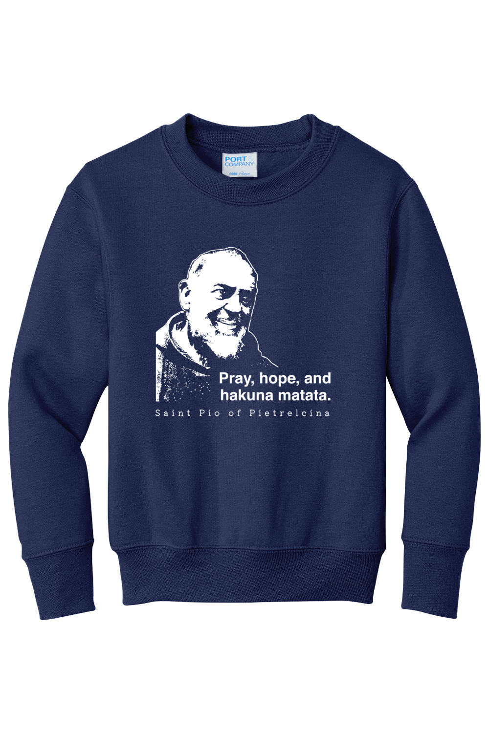 Hakuna Matata - St Padre Pio - Youth Crewneck Sweatshirt