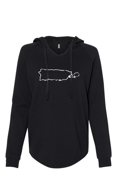 Puerto Rico Catholic Rosary Drop Hoodie