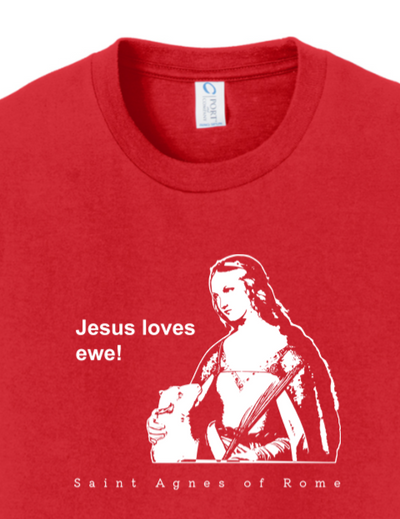 Jesus Loves Ewe - St. Agnes Youth T-Shirt