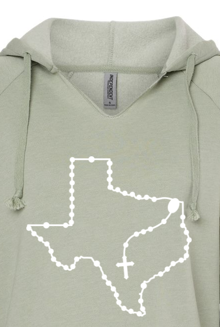 Texas Catholic Rosary Drop Hoodie