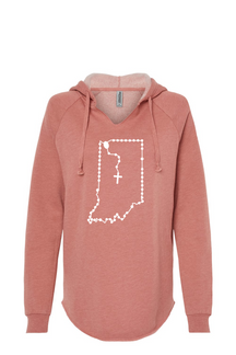 Indiana Catholic Rosary Drop Hoodie