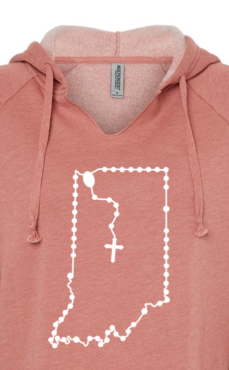 Indiana Catholic Rosary Drop Hoodie