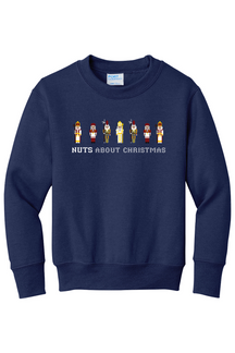 Nuts About Christmas - Youth Crewneck Sweatshirt