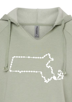Massachusetts Catholic Rosary Drop Hoodie