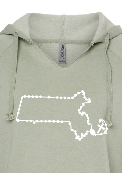 Massachusetts Catholic Rosary Drop Hoodie