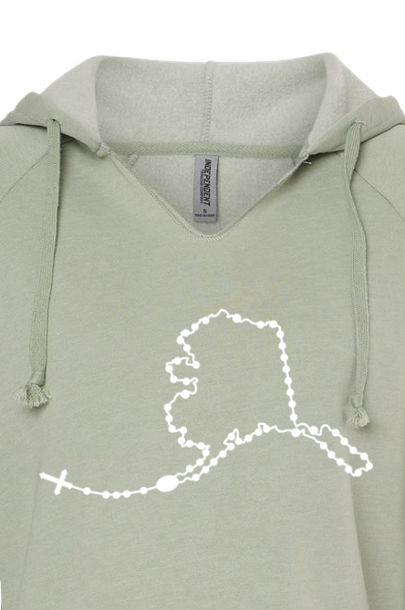 Alaska Catholic Rosary Drop Hoodie