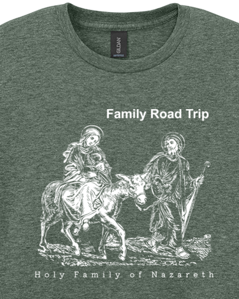 Family Road Trip - Holy Family Adult T-Shirt