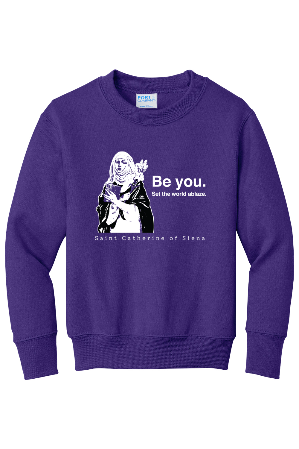 Be You - St. Catherine of Siena - Youth Crewneck Sweatshirt
