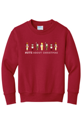 Nuts About Christmas - Youth Crewneck Sweatshirt