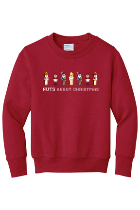 Nuts About Christmas - Youth Crewneck Sweatshirt