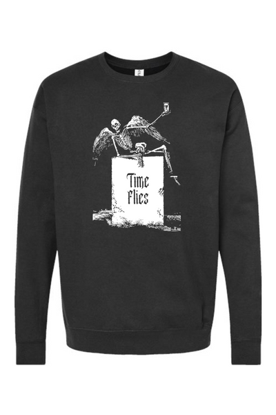 Time Flies - Memento Mori Adult Crewneck Sweatshirt